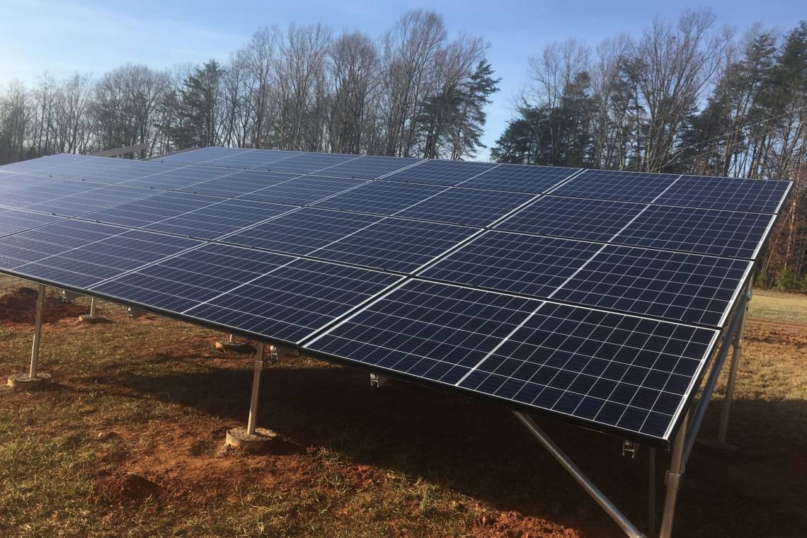 Ground Mount Solar Panel Installation in Pelham NC | greensolartechnologies