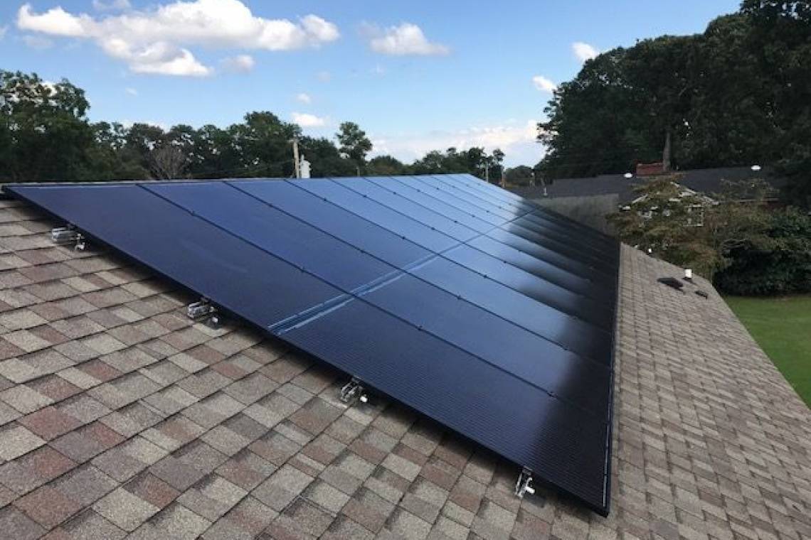 Roof Mount Solar Energy System in Pinetops, NC