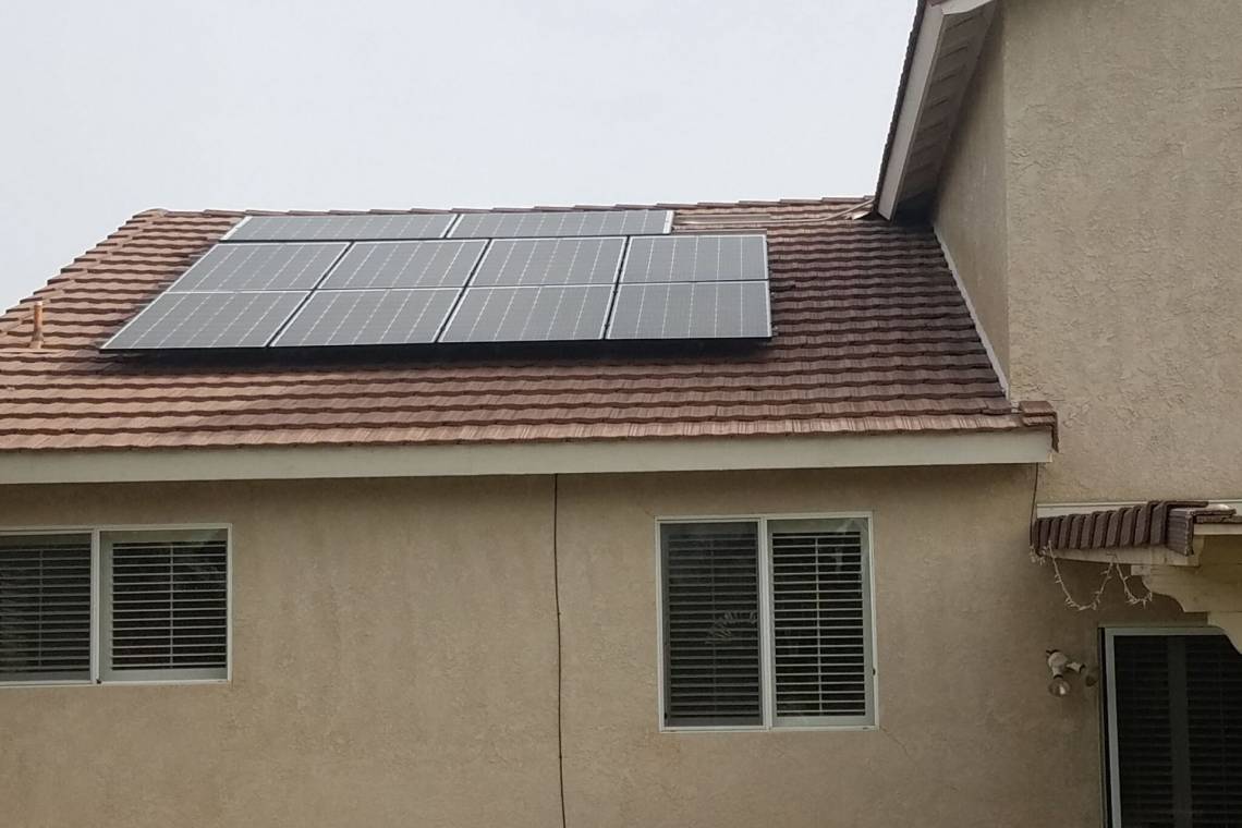 Solar Panel Installation in Palmdale, CA  - Front View