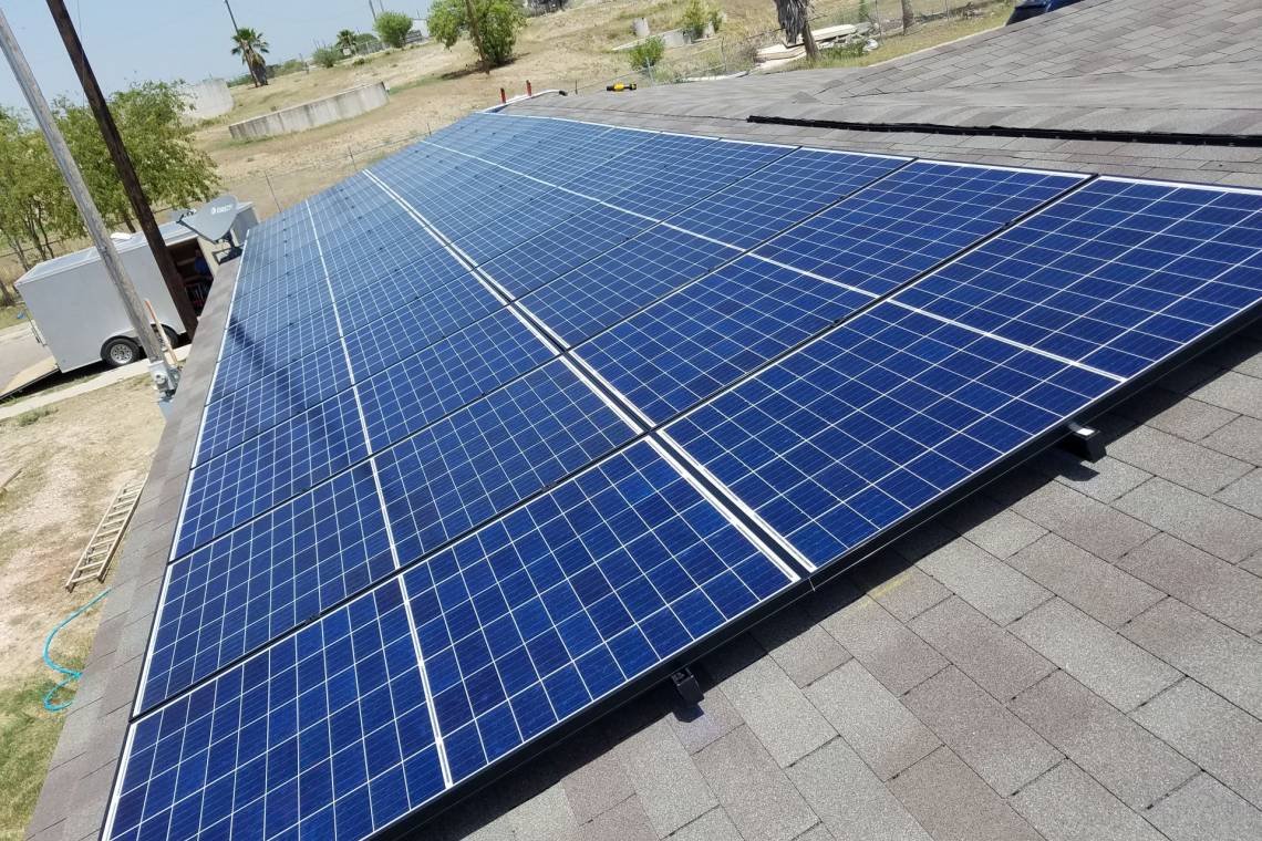 Shingle Roof Mount Solar Panel Installation in Eagle Pass, TX (6.96 kW