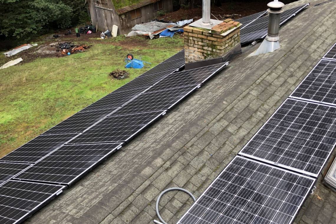 Solar Panel Installation in Palmdale, CA -  Tilted View