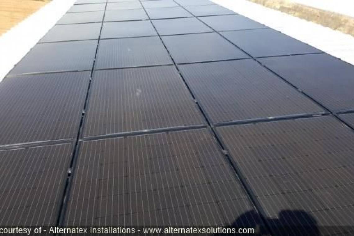 Solar Panel Installation in Big Spring, TX - Top View