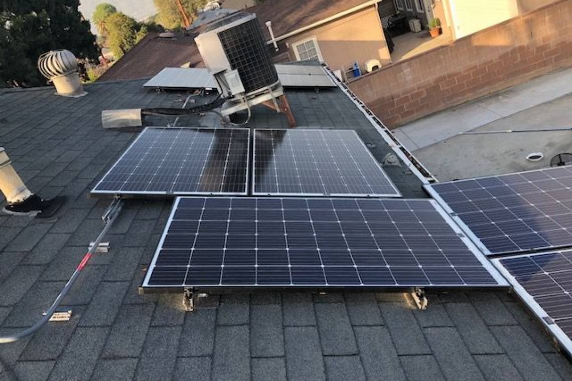 Solar Panel Installation in Arcadia, CA - Back View